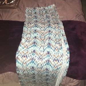 Multi-colored maxi skirt